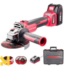 Болгарка (кутова шліфмашина) акумуляторна безщіткова Worcraft CAG-S20LIBH-125B