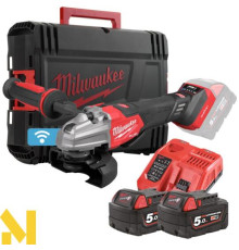 Болгарка (кутова шліфмашина) акумуляторна Milwaukee M18 FSAGSVO125X-502X
