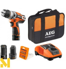 Дриль-шуруповерт акумуляторний AEG BSB12C2LI-KIT2B з набором біт