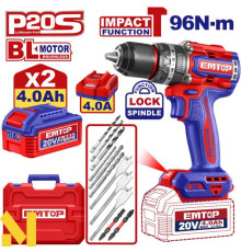 Дриль-шуруповерт акумуляторний EMTOP ECIDL20968