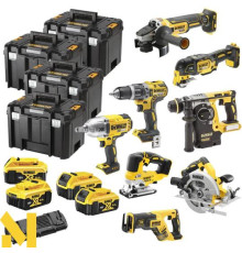 Набір інструментів акумуляторних DeWALT DCK865P4T (DCD796 + DCF899HN + DCG405 + DCS570 + DCS367 + DCS334 + DCS355 + DCH273)