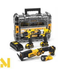 Набір з чотирьох інструментів DeWalt DCK410S3FZT