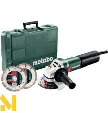 Болгарка (кутова шліфмашина) Metabo WQ 1100-125 Set