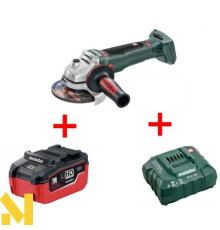 Болгарка (кутова шліфмашина) акумуляторна Metabo WB 18 LTX BL 125 Quick LiHD 5.5 Ач
