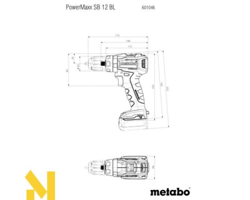 Дриль-шуруповерт акумуляторний Metabo PowerMaxx SB 12 BL