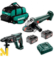 Набір інструментів акумуляторних Metabo W 18 7-125 + KH 18 LTX 24, 2 акб 18V 4 Ah, з/п ASC 55 в сумці