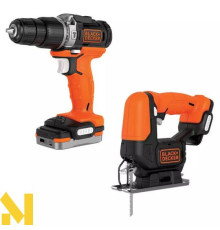 Набір інструментів акумуляторних BLACK&DECKER BDCK122S1S (BDCHD12S1 + BDCJS12N)