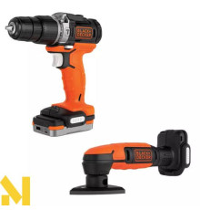 Набір інструментів акумуляторних BLACK&DECKER BDCK121S1S (BDCHD12S1 + BDCDS12N)