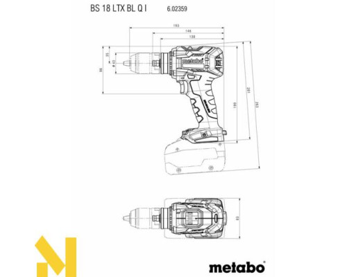Дриль-шуруповерт акумуляторний Metabo BS 18 LTX BL Q I (602359770)