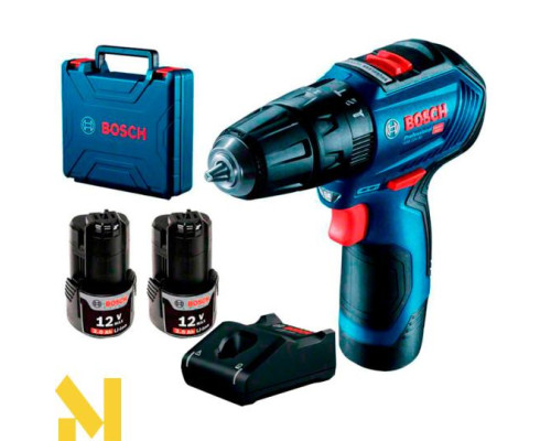 Дриль-шуруповерт ударний акумуляторний Bosch GSB 12V-30 (06019G9100)