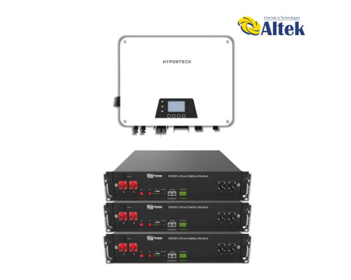 Гібридна станція Hypontech HES-3680 3,68KW, Dyness B4850, 48V – 2.4 кВт (3 шт.)