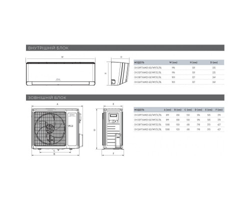 Інверторна настінна спліт-система (кондиціонер) Cooper&Hunter SUPREME (GOLD) CH-S24FTXAM2S-GD