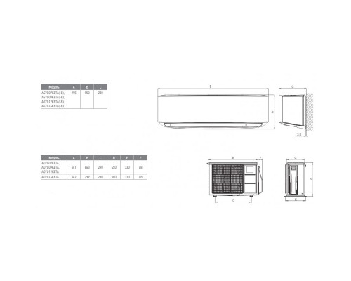 Інверторна настінна спліт-система (кондиціонер) Fujitsu Design White ASYG12KETE/AOYG12KETA