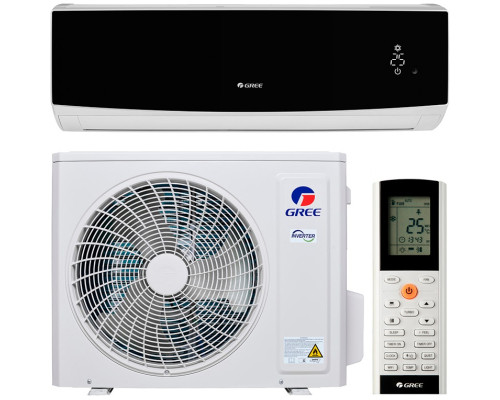Настінна спліт-система (кондиціонер) GREE Lomo Inverter GWH09QC-K6DND2F/I Black