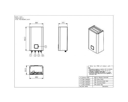 Тепловий насос повітря-вода LG Hydrosplit R32 HU161MRB.U30 / HN1600MC.NK1 / HA061C E1