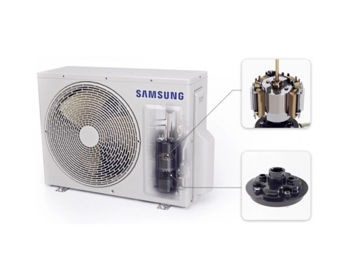 Інверторна настінна спліт-система (кондиціонер) Samsung AR09TXFYBWKNEE Nordic Geo Wi-Fi