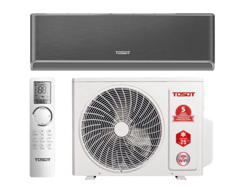 Інверторна настінна спліт-система (кондиціонер) TOSOT Naomi Black Mysterious GD-09RB