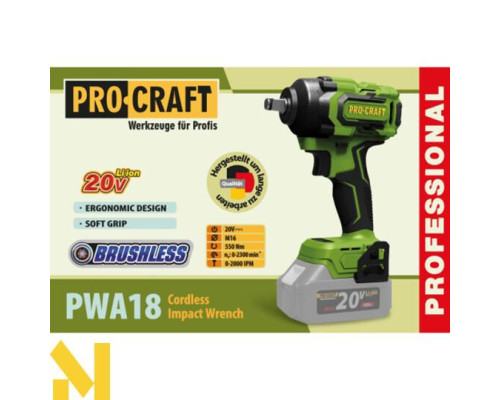 Гайковерт акумуляторний Procraft PWA18 (без АКБ та ЗП)