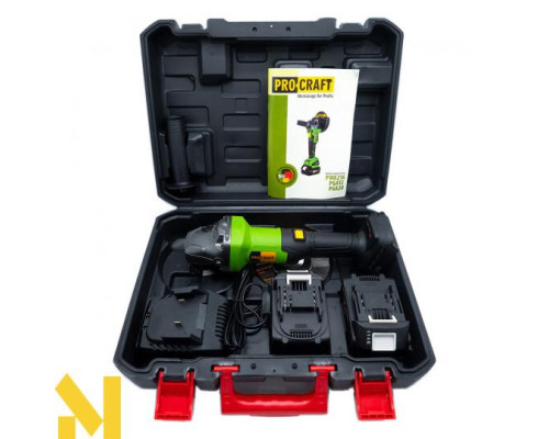 Болгарка (кутова шліфмашина) акумуляторна Procraft PGA20 Universal