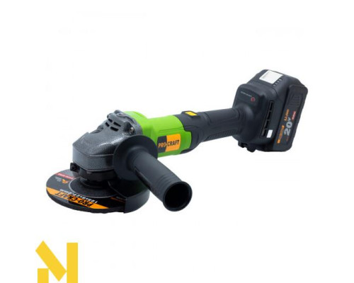 Болгарка (кутова шліфмашина) акумуляторна Procraft PGA20 Universal (без АКБ та ЗП)