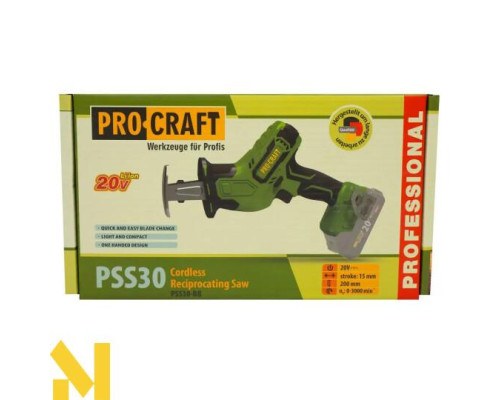 Шабельна пила акумуляторна Procraft PSS30 (без АКБ та ЗП)