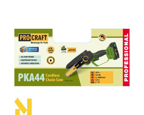 Міні-пила акумуляторна Procraft PKA44 (2 АКБ + ЗП + кейс)