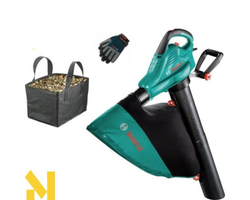 Пилосос-повітродувка садова електрична Bosch ALS 25 + Рукавички + Сумка
