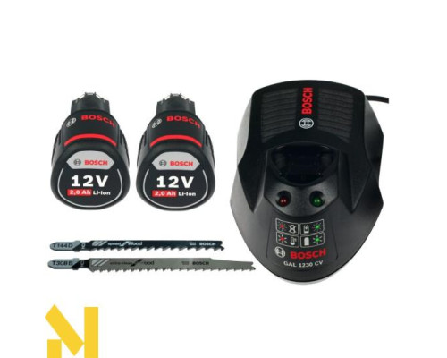 Лобзик акумуляторний Bosch GST 12V-70 + 2х2.0 А.ч + ЗП + L-BOXX