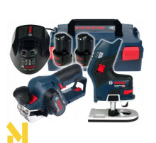 Фрезер акумуляторний Bosch GKF 12V-8 + рубанок GHO 12V-20 + 2х3.0 А.г + ЗП + L-BOXX