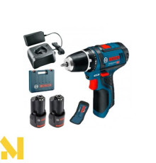 Шуруповерт акумуляторний Bosch Professional GSR 12V-15 + набір біт