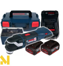 Багатофункціональний інструмент (реноватор) акумуляторний Bosch GOP 18V-28 + 2x5,0 А.г + ЗП L-BOXX
