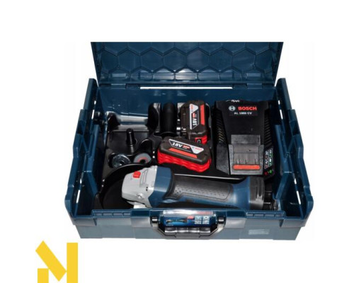 Болгарка (кутова шліфмашина) акумуляторна Bosch GWS 18-125 V-LI L-BOXX