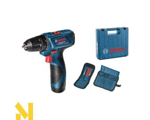 Акумуляторний шуруповерт Bosch GSR 120-Li + набір сверл