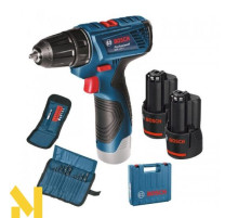 Шуруповерт Bosch GSR 120-Li + набір оснастки
