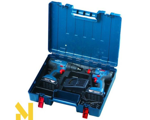 Акумуляторний дриль-шуруповерт Bosch GSR 180 Li + GDX 180 Li + 2 акб 1,5 Ah + ЗУ AL1820CV + чемодан