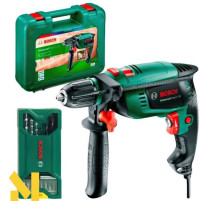 Дриль ударний Bosch UniversalImpact 700 + Набір біт та свердел X-line 15 шт