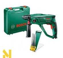 Перфоратор Bosch PBH 2100 RE + 2 свердла, 2 зубила