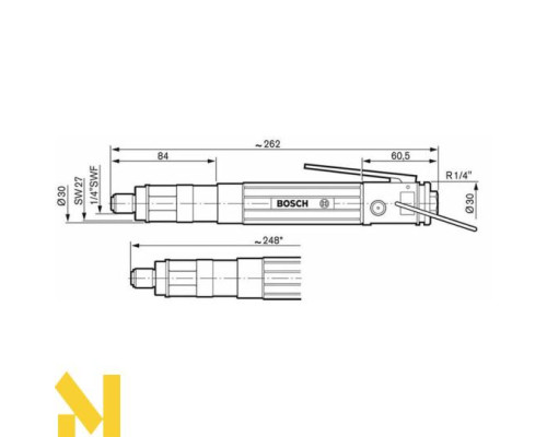 Шуруповерт прямий пневматичний Bosch (0607453238)