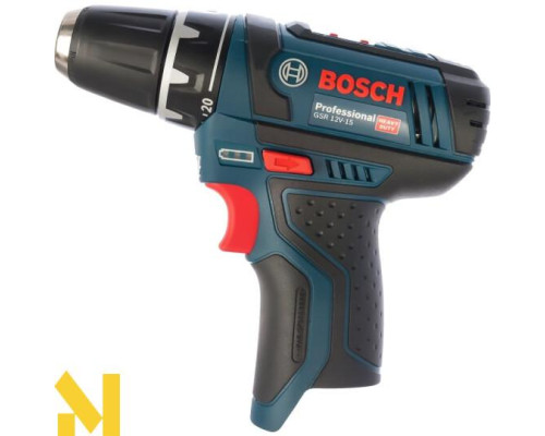 Комплект з шуруповерта Bosch GSR 12V-15 + 2 акумулятора: на 2 Аг і на 4 Аг + набір біт і свердел 39