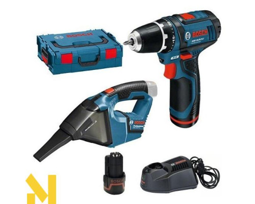 Акумуляторний шуруповерт Bosch GSR 10.8-2-Li + пилосос Bosch GAS 10.8 V-Li