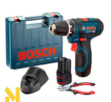 Акумуляторний дриль-шуруповерт Bosch Professional GSR 12V-15 + Плоскогубці Wiha