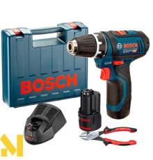 Акумуляторний дриль-шуруповерт Bosch Professional GSR 12V-15 + Плоскогубці Wiha