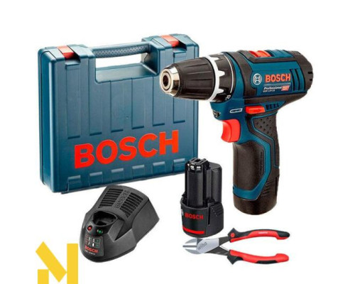 Акумуляторний дриль-шуруповерт Bosch Professional GSR 12V-15 + Плоскогубці Wiha