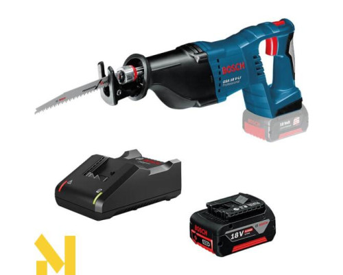 Пила шабельна акумуляторна Bosch GSA 18V-LI Professional + GBA 18 В 4,0 А*год + GAL 18V-40