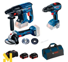 Набір інструментів акумуляторних Bosch GBH 180-LI + GSR 18V-50 + GWS 180-LI Professional
