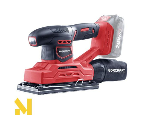 Шліфмашина вібраційна акумуляторна Worcraft CFS-S20Li (без АКБ та ЗП)