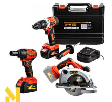 Набір інструментів акумуляторних GTM DSI18/80BL + CS18/165BL + IWC18/320BL