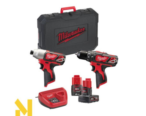Набір інструментів акумуляторних Milwaukee M12 BPP2B-421C