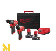 Набір інструментів акумуляторних Milwaukee M12 FPP2A2-402X FUEL POWER PACK IN2