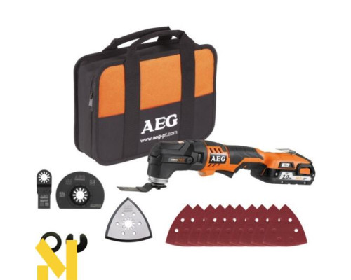 Багатофункціональний інструмент (реноватор) акумуляторний AEG OMNI18CLi-202BKIT1X